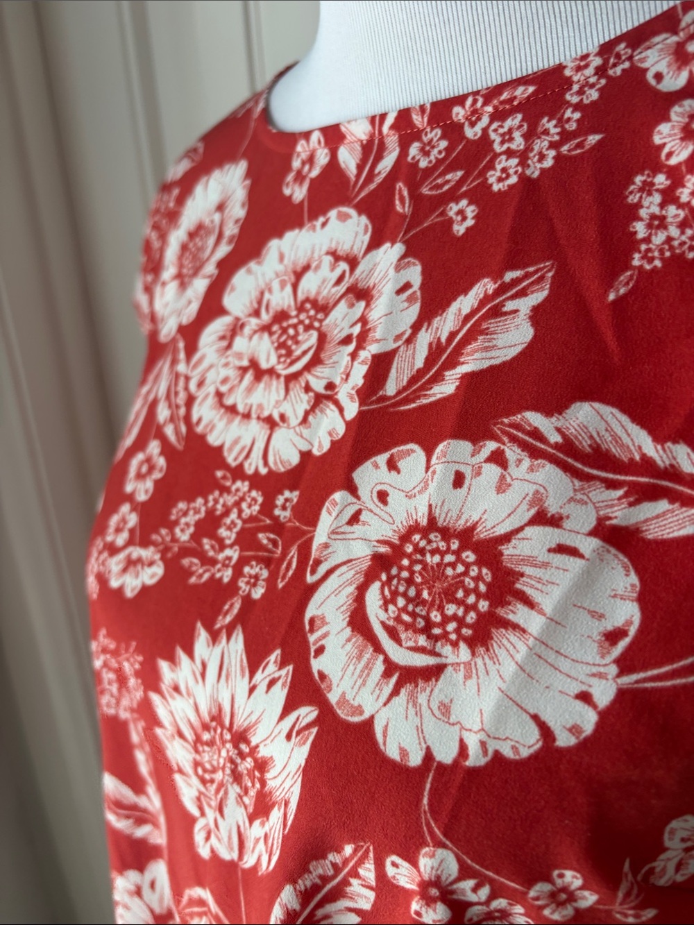 Alex Marie dark Orange and White Floral Blouse - Picture 6 of 6